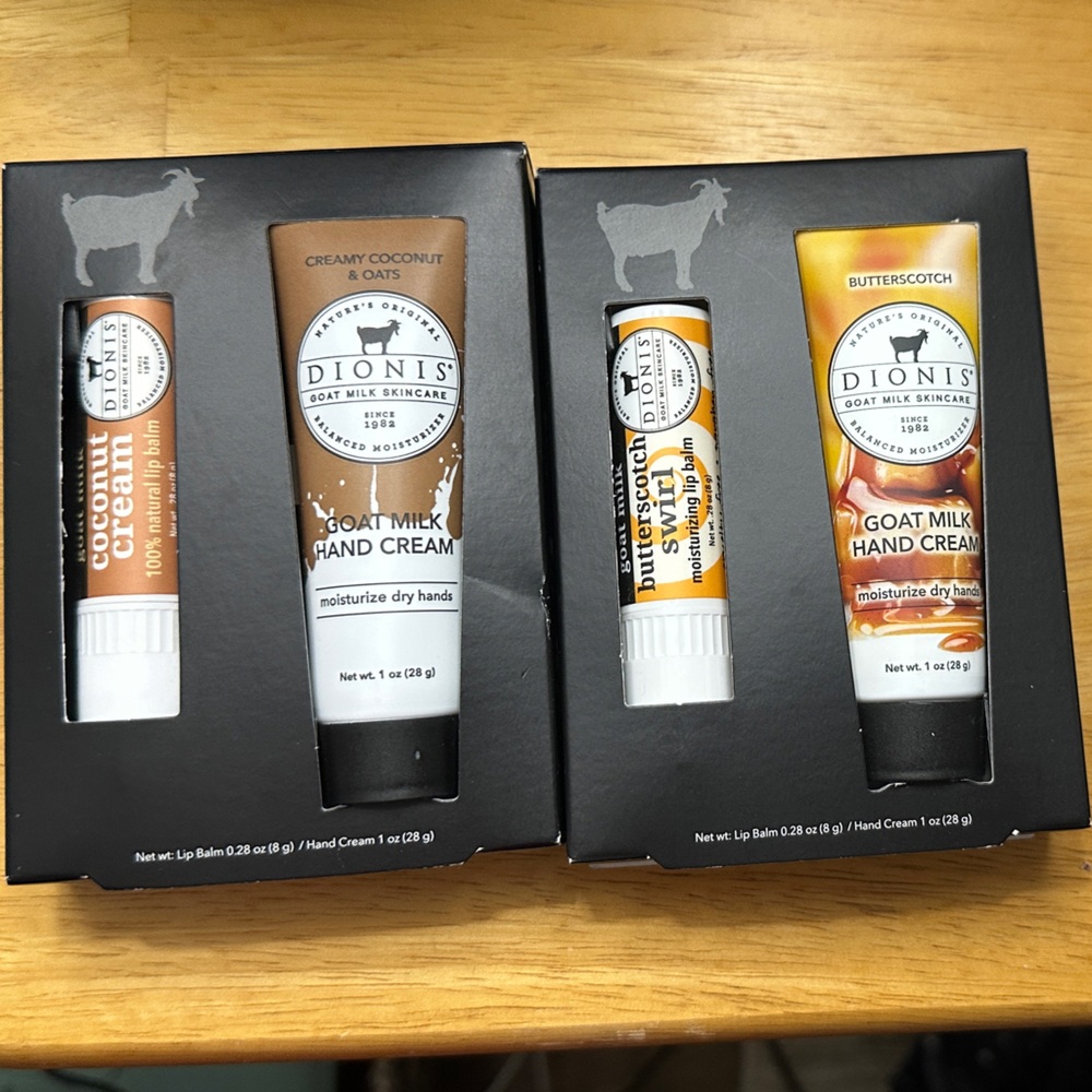 NEW Dionis Goat Milk Gift Sets - 2 Pack - Creamy Coconut & Butterscotch Swirl